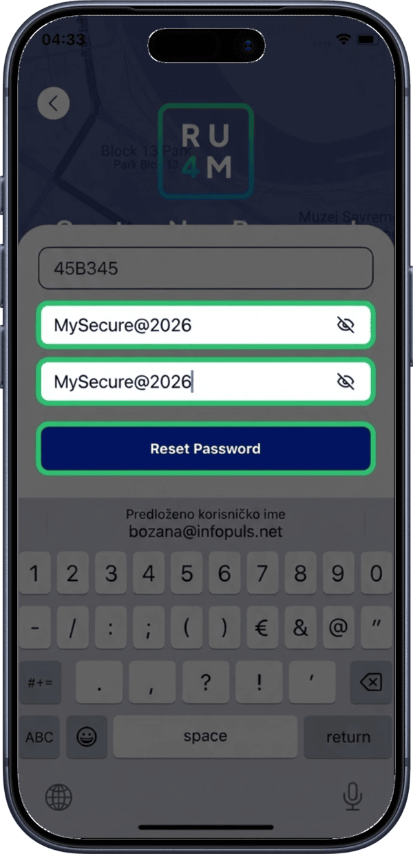 New password